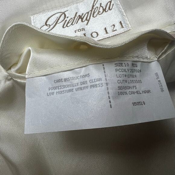 Pietrafesa for Studio 121 Size 10 Dusty Pink Camel Hair Blazer 3 Button Jacket - Picture 13 of 16